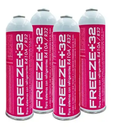 Descuento Pack 4 botellas gas refrigerante ecológico FREEZE+32 R410A-R32