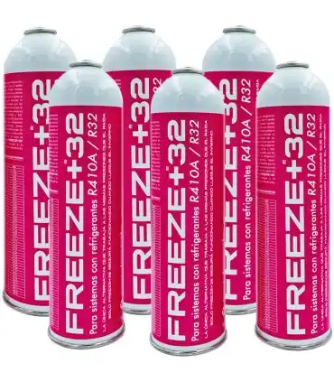 Pack 6 botellas gas refrigerante ecológico FREEZE+32 R410A-R32 Última Oportunidad