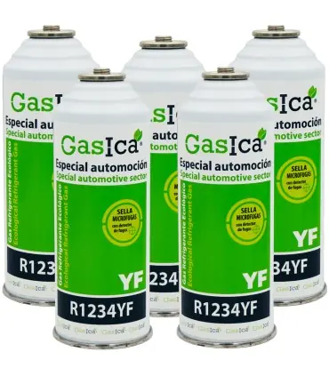 Promoción Exclusiva Pack 5 botellas gas refrigerante GASICA YF - R1234yf