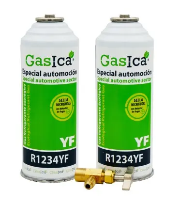 Pack gas refrigerante GASICA YF - R1234yf + llave de servicio Compra Ahora