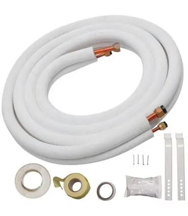 Stock Limitado Tubo aluminio/cobre aislado aire acondicionado 1/4" 5/8" - 5 metros + accesorios montaje