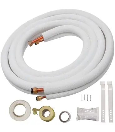 Tubo aluminio/cobre aislado aire acondicionado 1/4" 3/8" - 5 metros + accesorios montaje Bestseller