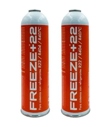Pack gas refrigerante ecológico FREEZE+22 R22 R404 R407C Precio De Oferta