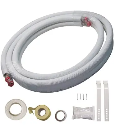 Barato Tubo aluminio/cobre aislado aire acondicionado 1/4" 5/8" - 3 metros + accesorios montaje