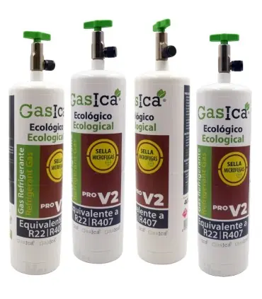Oferta Especial Pack 4 botellas gas refrigerante GASICA PRO V2 - R22 R407 R290