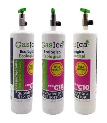 Pack 3 botellas gas refrigerante GASICA PRO C10 - R32 R410A Ordenar Ahora Mismo