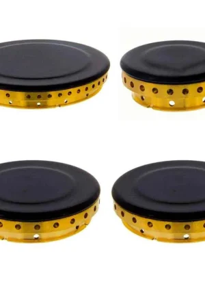 Oferta Especial Recamania Juego de 4 Quemadores de Gas | Aro + Tapeta | Compatibles con Cocinas Teka, Fagor y Balay | Repuesto Universal
