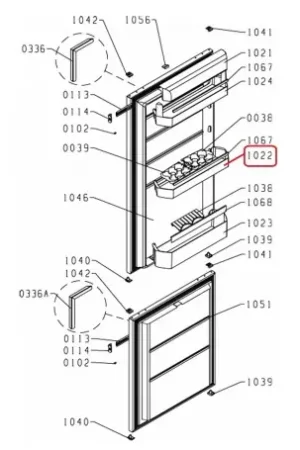 Directo De Fábrica Anaquel medio puerta de Frigorífico Fagor AS0003540