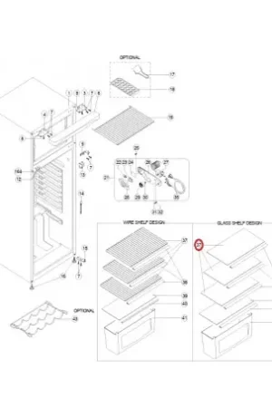 Bandeja cristal de Frigorífico Edesa FVE000019 Envío Inmediato