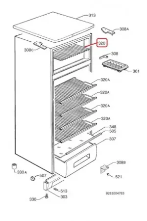 Bandeja de congelador de Frigorífico Zanussi 2145031015 Solo Hoy