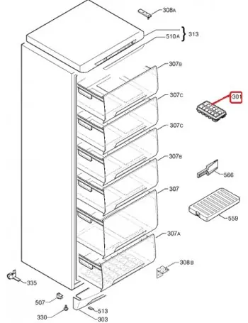 Bandeja para cubitera para Frigorífico Aeg 2059119012 Mejor Precio