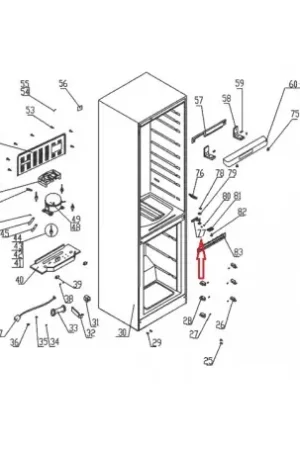 Bisagra intermedia puerta para Frigorífico Bluesky 60102185 Solo Hoy
