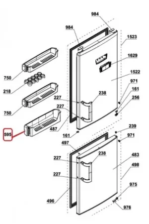 Botellero inferior puerta de Frigorífico Saivod C00895315 Precio Bajo