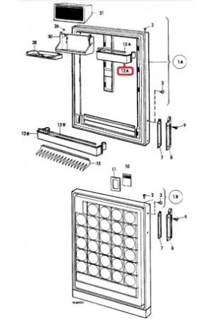 Botellero puerta para Frigorífico Electrolux 2008243038 Popular