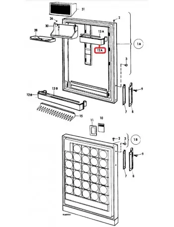Botellero puerta para Frigorífico Electrolux 2008243038 Popular