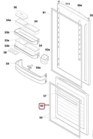 Burlete de Frigorífico Candy 91601240 Gran Oferta