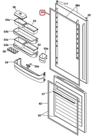 Súper Precio Burlete para Frigorífico Candy 91601239