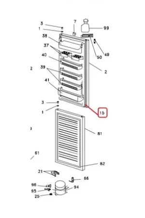 Burlete Puerta de Frigorífico Fagor FDT001553 Venta Final
