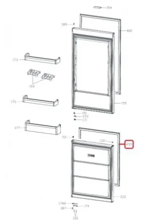 Venta Final Junta de puerta congelador para Frigorífico New pol 42155749