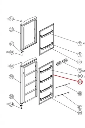 Directo De Fábrica Junta puerta de Frigorífico Hisense HK1054937
