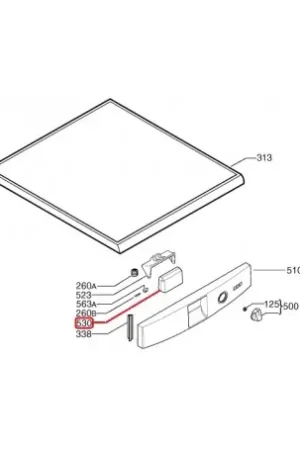 Maneta de apertura para Lavavajillas Aeg 1172088203 Favorito De Clientes