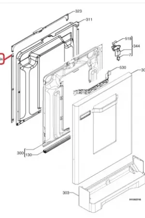 Stock Limitado Marco lateral para Lavavajillas Electrolux 1170094005