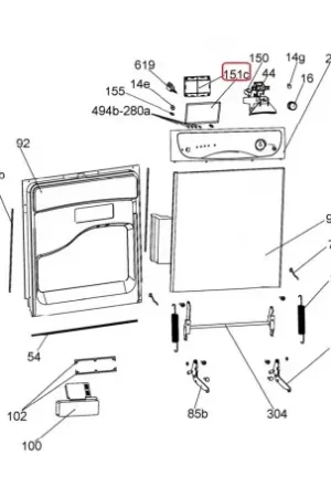 Módulo electrónico completo de Lavadora Candy 49018346 Últimas Unidades