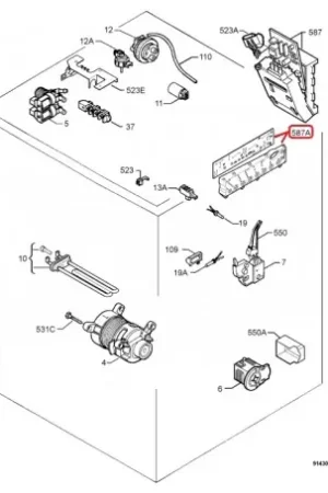 Popular Módulo electrónico configurado de Lavadora Zanussi 973914653327002