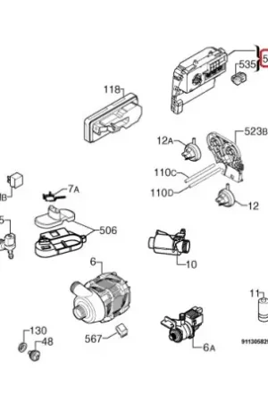 Liquidación Módulo electrónico configurado para Lavavajillas Zanussi 973911515004027