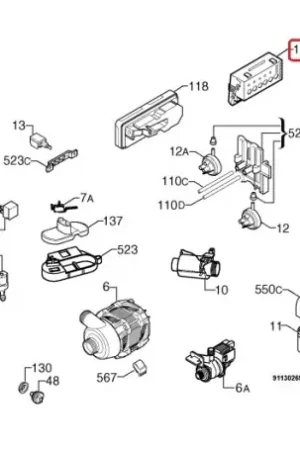 Popular Módulo electrónico configurado de Lavavajillas Zanussi 973911513023003