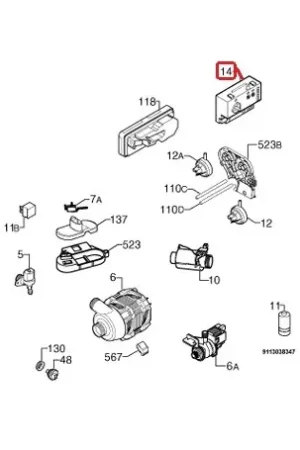 Módulo electrónico configurado de Lavavajillas Zanussi 973911519056023 Últimas Unidades