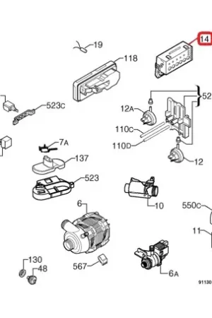Envío Exprés Módulo electrónico configurado de Lavavajillas Zanussi 973911615202000