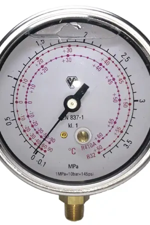 Manomometro Baja 80mm Glicerina R410A Precio De Fábrica