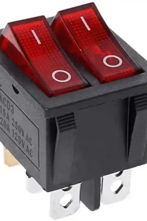 Interruptor Doble Piloto Rojo Luminoso 16A 250v Standard Gran Oferta