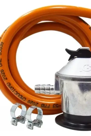Precio Económico Kit Regulador + Goma Butano y Abrazaderas 30gr Domestico Homologado