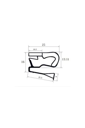 Rebajas Burlete UR-733(2.5 mts)