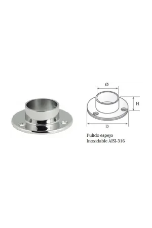 Última Oportunidad Soporte fijación suelo para tubo redondo