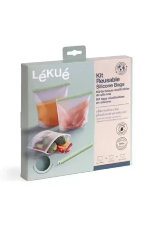 Kit de 3 bolsas reutilizables de silicona Lékué Oferta Flash
