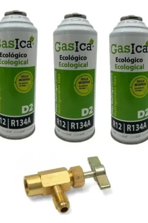 Pack 3 Botellas GASICA + Grifo Gas Ecológico D2 225gr Precio De Oferta