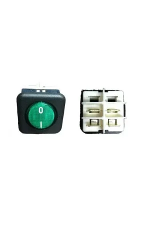 Envío Gratis Interruptor bipolar luminoso verde 23x19 4 faston