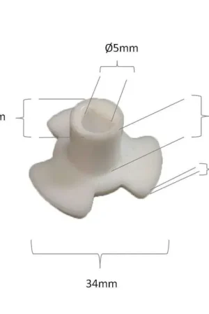 Precio Bajo Piñon arrastre para plato microondas Samsung, Balay y Daewoo 5 mm diametro 13 mm altura diametro