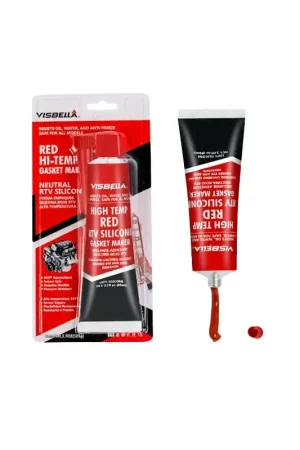 Silicona color ROJO en tubo de 85gr apta para altas temperaturas VISBELLA Promoción
