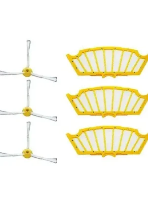 Pack 3 Filtrosy 3 Cepillos laterales para Roomba Serie 500 Marca Reconocida