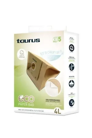 Set de 5 bolsas originales aspirador Taurus Micra 1800 Descuento