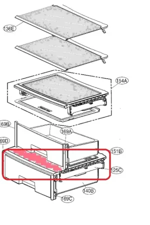 Bandeja de cajón inferior ACQ85727901 Liquidación