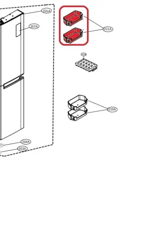 Certificado Botellero superior congelador MAN63668601
