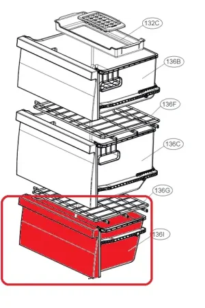 Cajón inferior del congeladorAJP74874502 Alta Calidad
