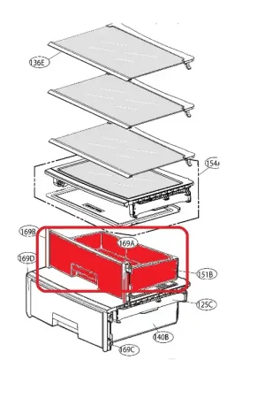 Cajón superior refrigerador AJP73534402 Imprescindible (Must-Have)