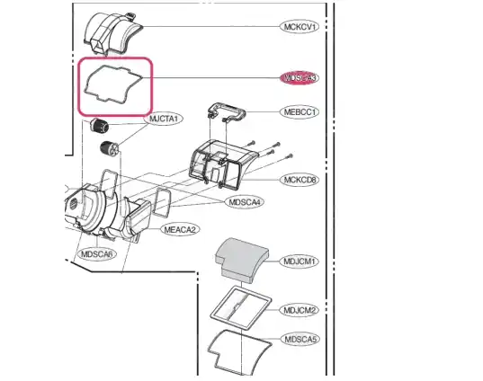 Goma tapa deposito polvo MDS50028901 Más Vendido