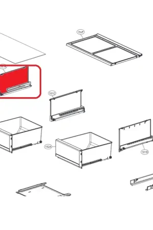 Guia izquierda cajon verdura AEC73657805 A Buen Precio